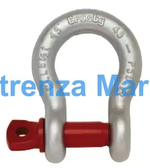 SHACKLE BOW TYPE FORGED CROSBY, SCREW PIN S-209 BLACK 1/2"