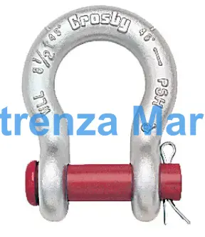 SHACKLE BOW TYPE FORGED CROSBY, ROUND PIN S-213 BLACK 3/4"