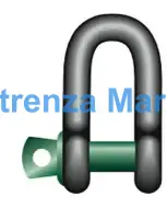 SHACKLE DEE W/SCREW PIN GALV, GREEN PIN G-4151 16MM 3.25TON 