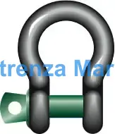 SHACKLE BOW W/SCREW PIN GALV, GREEN PIN G-4161 19MM 4.75TON 