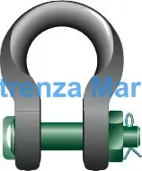 SHACKLE SLING BOW W/SAFETYBOLT, GREEN PIN P-6033 22MM 7TON