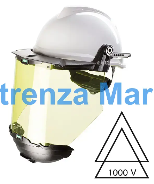 HELMET SAFETY W/VISOR, NONVENTED MSA V-GARD950 YELLOW