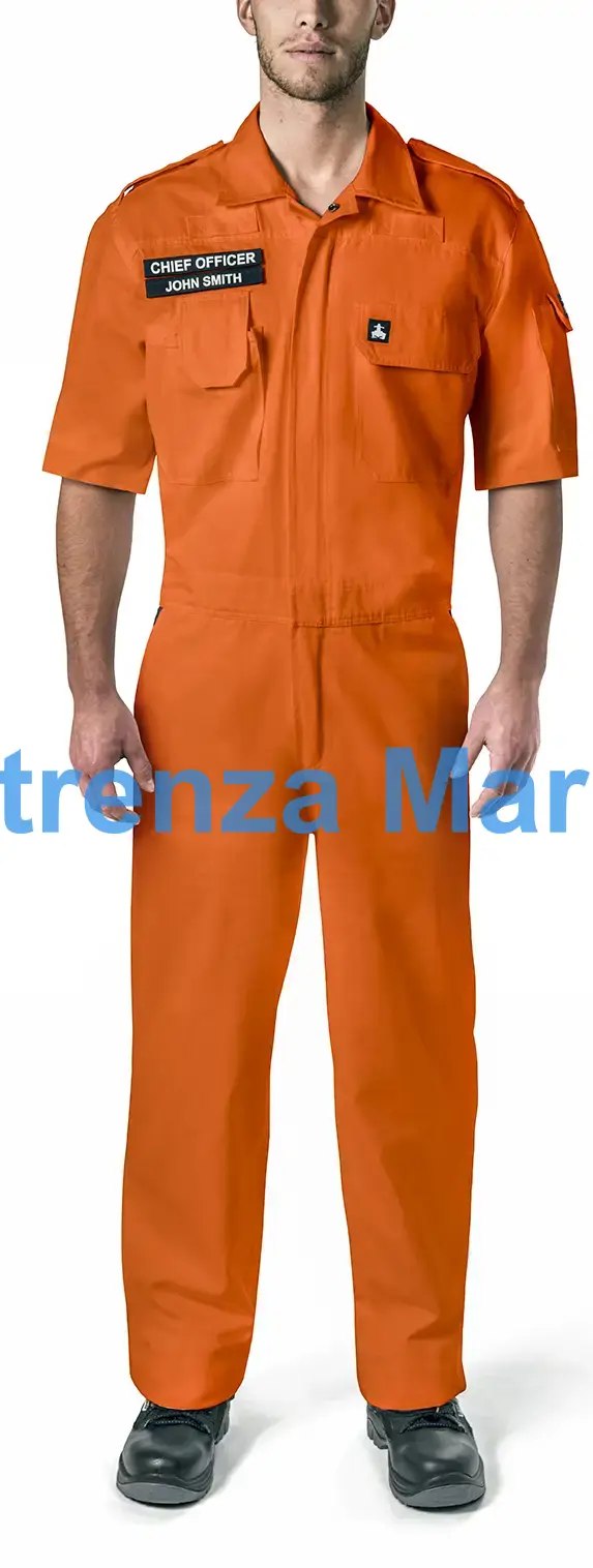 BOILERSUIT COTTON SHORT SLEEVE, UV PROTECTION ROYAL AQUA 3XL