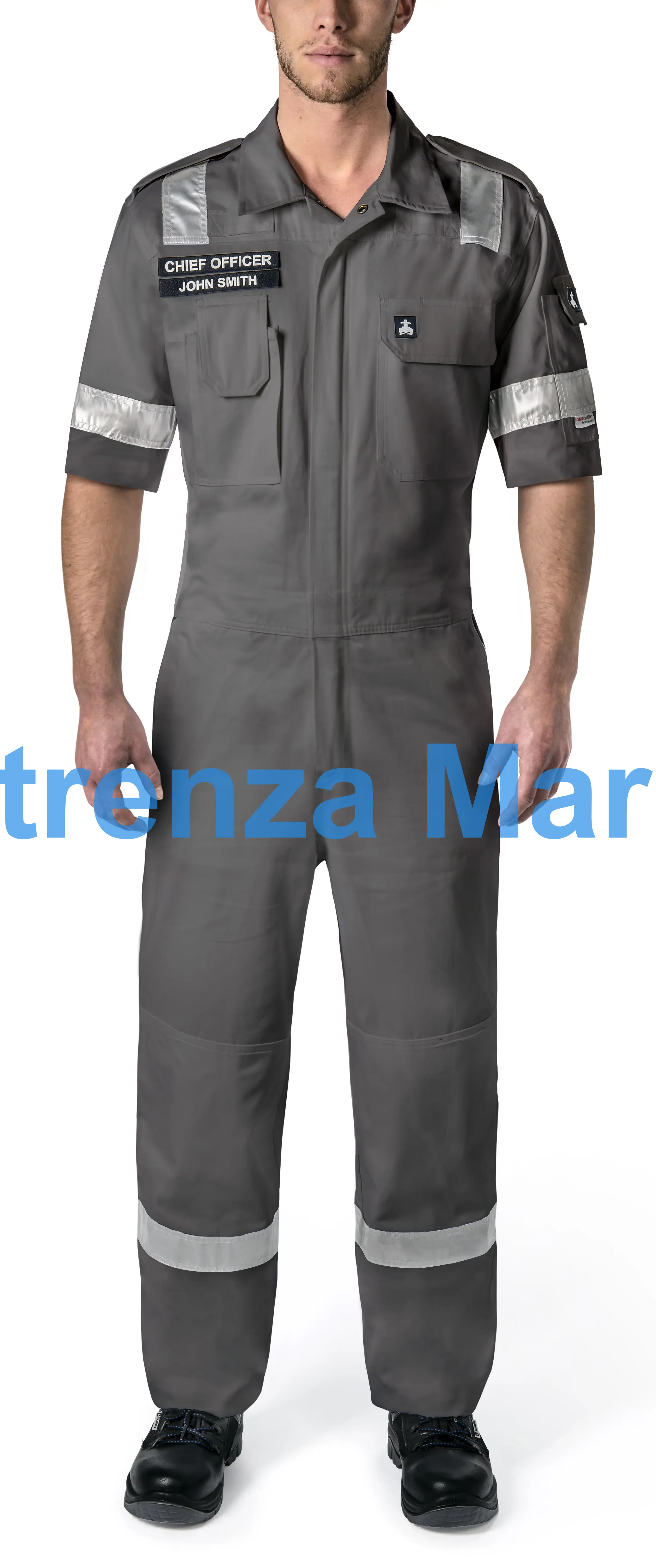 BOILERSUIT COTTON SHORT SLEEVE, UV PROTECT REFLECT R.AQUA M 
