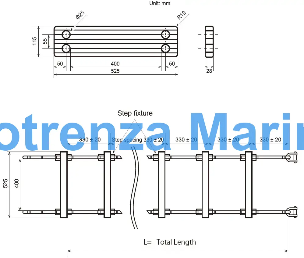 LADDER EMBARKATION LIFEBOAT, WITH FURTHER DETAIL