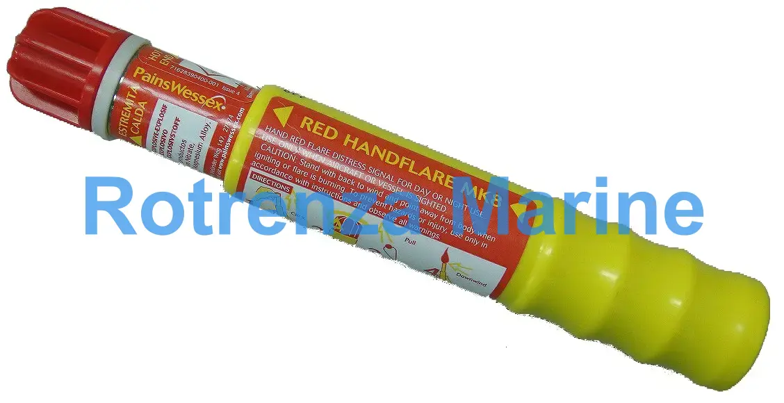 RED HAND FLARE MK8 PAINSWESSEX, 9529000 SOLAS/MED APPROVED