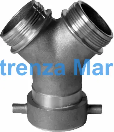 COUPLING FIRE HOSE Y-PIECE, BRASS INLET 2" MALE