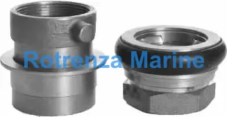 ADAPTER FIREHOSE BRASS MACHINO, 1-1/2" FEMALE/THREAD 2" FEMALE