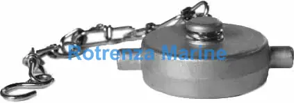 CAP HOSECOUPLING BRASS PIN LUG, 2-1/2" THREAD 7-1/2 TPI FEMALE 