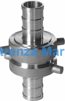 COUPLING HOSE BRASS PIN LUG, 2-1/2" 7-1/2 TPI HOSE END 50MM