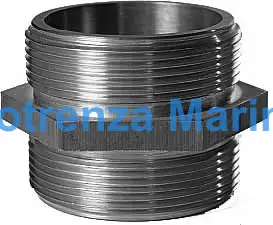 NIPPLE DUAL BRASS SM900040, 1-1/2" X 1-1/2" ANST MALE