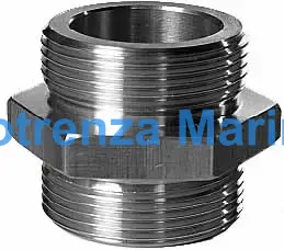 NIPPLE DUAL BRASS SM902050, 2" X 2" BSP MALE