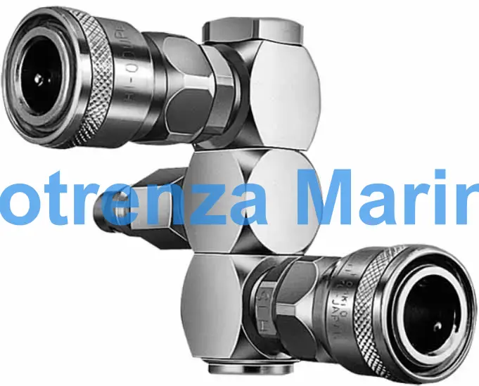 LINE COUPLER ROTARY, RT(2-BRANCH) INLET 1/4"(20PF)