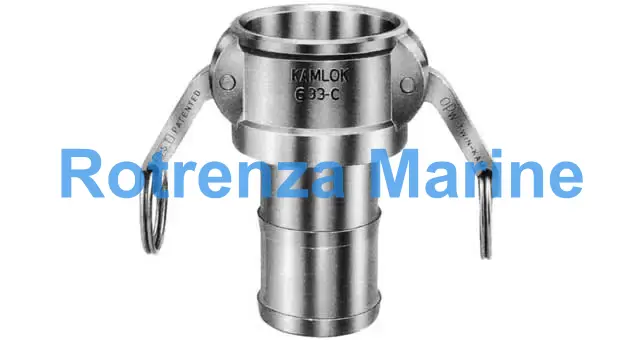 COUPLING CAM&GROOVE ALUM ALLOY, C SOCKET W/HOSE END 3"