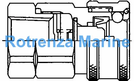 COUPLING QUICK SUS-304 COUPLER, SVHC4-4FU FEMALE RC1/4 W/VALVE 