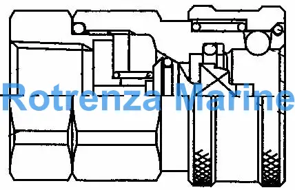 COUPLING QUICK STEEL COUPLER, VHC8-8FSO FEMALE RC1/2 W/VALVE  