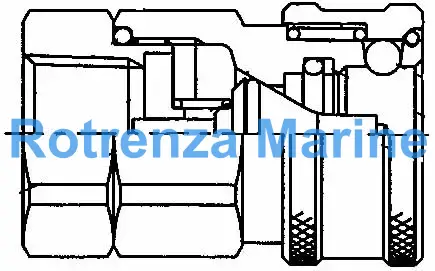 COUPLING QUICK STEEL COUPLER, PHC6-6FSO FEMALE RC3/8 PHVALVE  