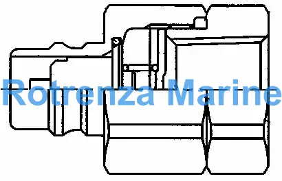 COUPLING QUICK STEEL NIPPLE, VHN8-8F FEMALE RC1/2 W/VALVE 
