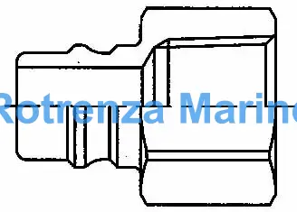 COUPLING QUICK STEEL NIPPLE, OHN8-8F FEMALE RC1/2 NO VALVE 