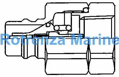 COUPLING QUICK STEEL NIPPLE, PHN8-8F FEMALE RC1/2 PH VALVE 
