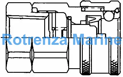 COUPLING QUICK BRASS COUPLER, BVHC12-12FU FEMALE 3/4 W/VALVE 