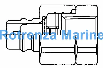 COUPLING QUICK BRASS NIPPLE, BVHN6-6F FEMALE RC3/8 W/VALVE 