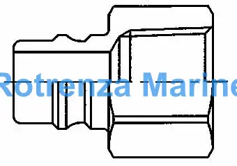 COUPLING QUICK BRASS NIPPLE, BOHN6-6F FEMALE RC3/8 NO VALVE 