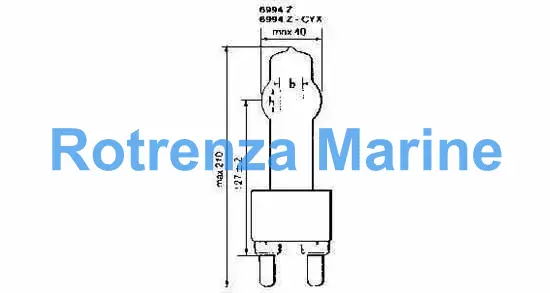LAMP HALOGEN 220V 2000W G-38, SUEZ CANAL SEARCHLIGHT