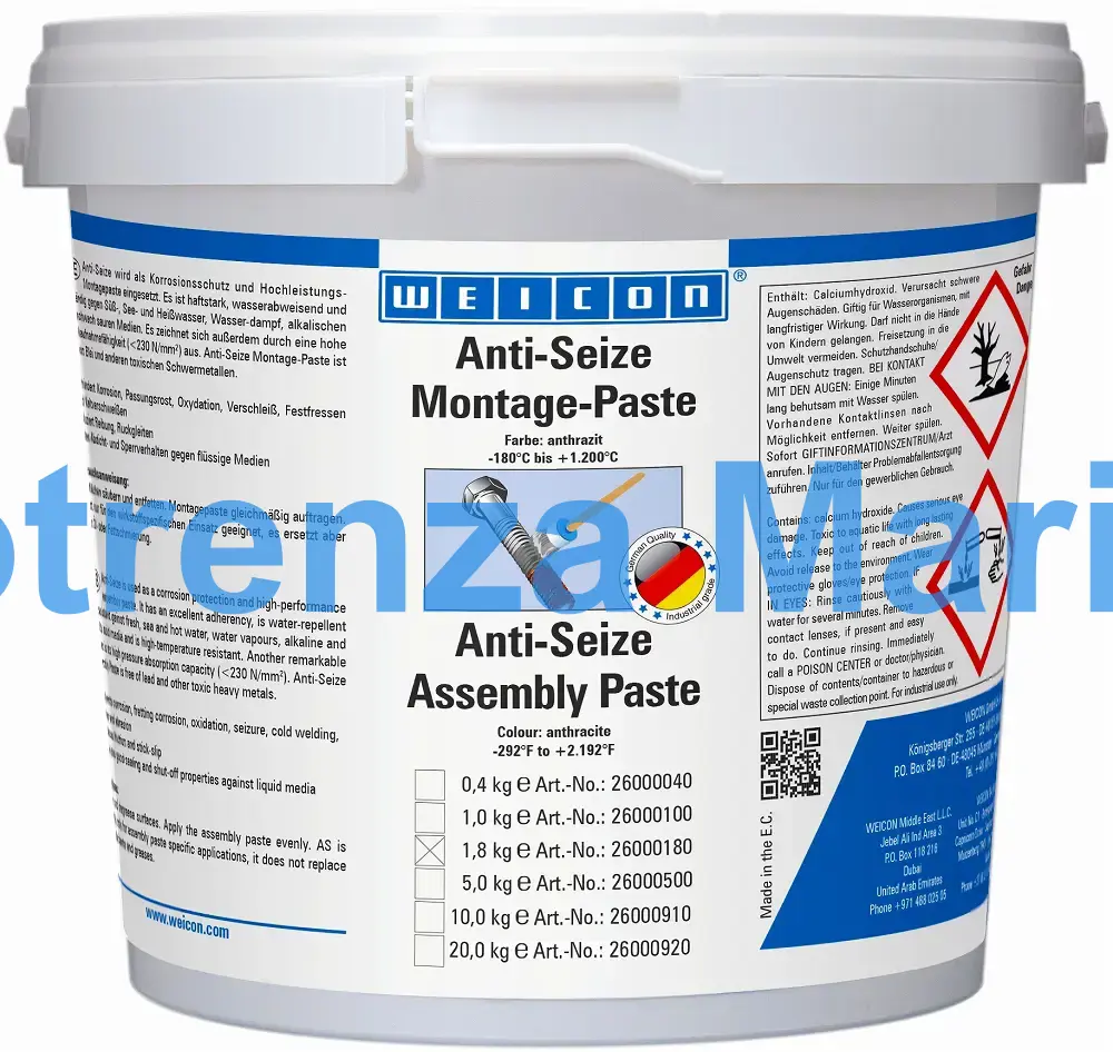 ANTI-SEIZE PASTE WEICON, AS 1800  BUCKET 1.8KG