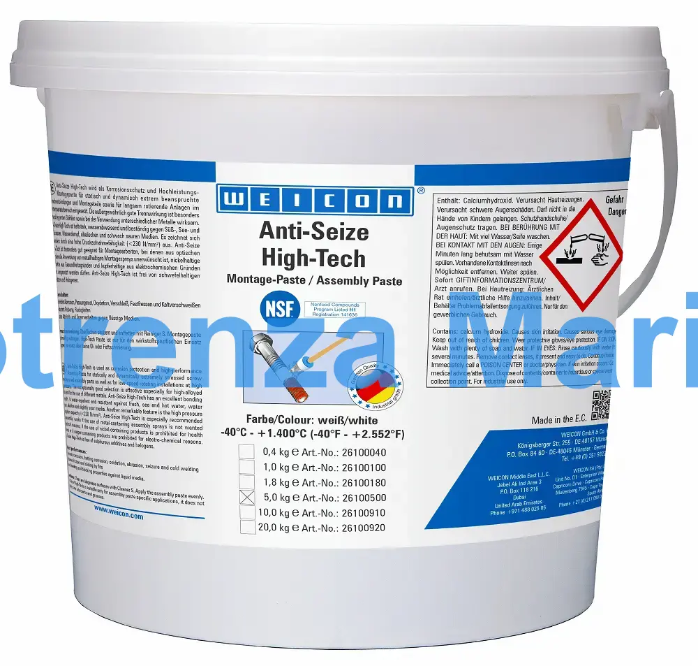 ANTI-SEIZE PASTE HIGH-TECH, ASW 5000 BUCKET 5.0KG