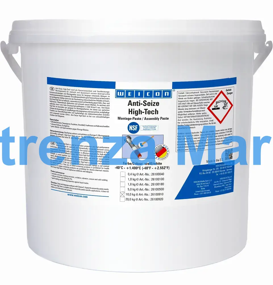 ANTI-SEIZE PASTE HIGH-TECH, ASW 10000 BUCKET 10.0KG