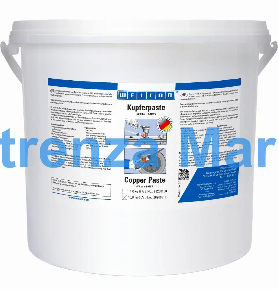 ANTI-SEIZE COPPER PASTE WEICON, KP 10000 10KGS/BUCKET