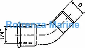 CONNECTION BENT 45DEG 1/4 1001, FOR AUTO GREASE DISPENSER  