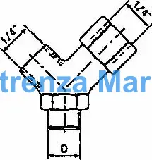 Y-MANIFOLD 1/4 1050, FOR AUTO GREASE DISPENSER 
