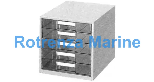 CABINET LETTER STEEL FRAME, 7 PLASTIC DRAWER 256X330X353MM 