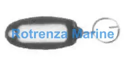 TAG PLASTIC OVAL WITH RING, 58X27MM