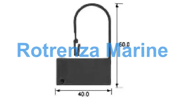 SECURITY SEAL PP PADLOCK, W40XL60MM WHITE