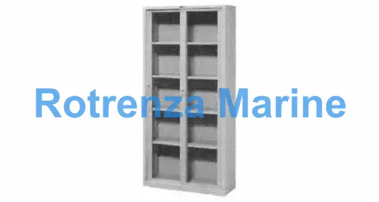 FILING CABINET GLASS SLIDING, DOOR SHALLOW 880X400X1790MM