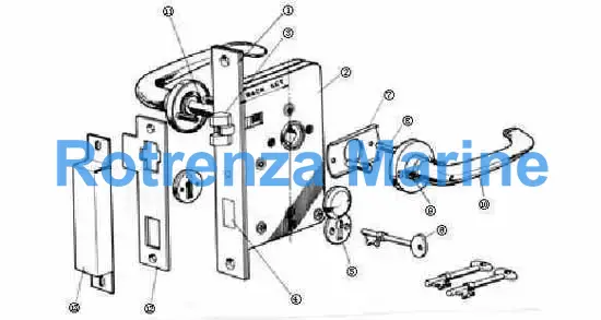 PART FOR TUMBLER MORTISE LOCK, OHS#2410 #6 KEY