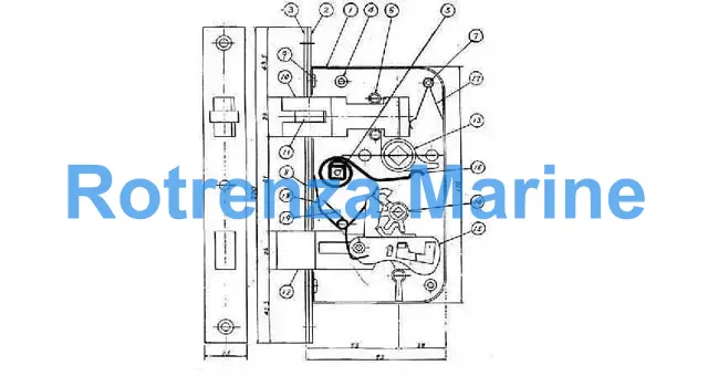 PART FOR TUMBLER MORTISE LOCK, OHS#2410 #(2)-14 THUMBTURN HUB