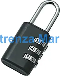 PADLOCK COMBINATION RESETTABLE, 4 DIGIT LOCK 