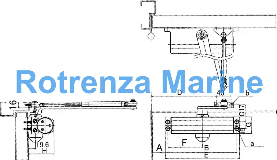 DOOR CLOSER STANDARD, MAXIMUM DOOR WEIGHT 120KGS