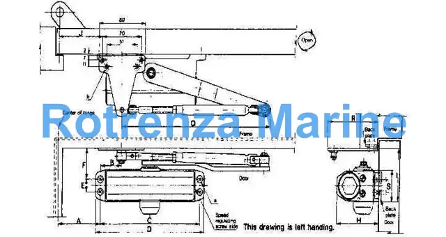 DOOR CLOSER PARALLEL, MAXIMUM DOOR WEIGHT 85KGS