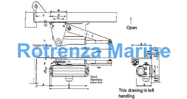 DOOR CLOSER PARALLEL HOLD OPEN, RIGHT HAND MAX DOOR WGT 30KGS