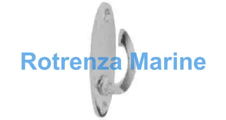 TASSEL HOOK FOR CURTAIN, OVAL BASE 19X46MM BRASS