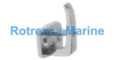 TASSEL HOOK FOR CURTAIN, SQUARE BASE 16.5X28MM BRASS