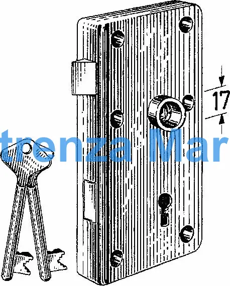 RIM LOCK F/HEAVY DOOR S.STEEL, RIGHT HAND INWARD #3827