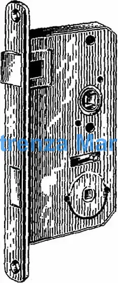 TOILET LOCK MORTISE STAINLESS, RIGHT HAND #3801WC