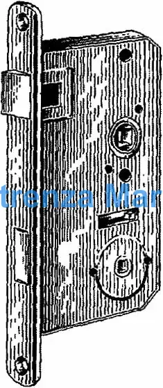 TOILET LOCK MORTISE BRASS, RIGHT HAND #3201WC