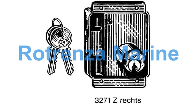 LOCK CABINET W/CYLINDER #3271Z, DOOR TH20MM BACKSET 40MM RIGHT